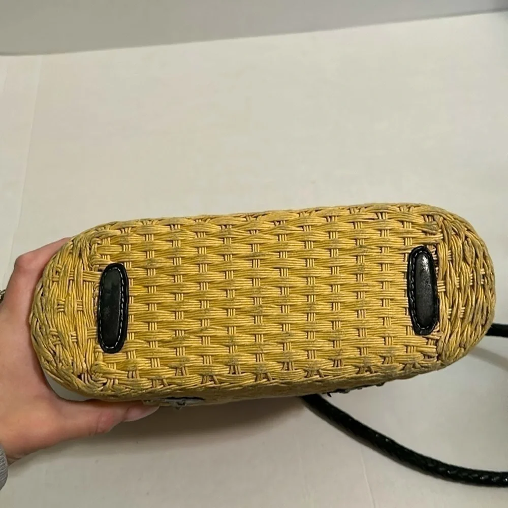 Brighton VALENTINA woven leather studded purse handbag